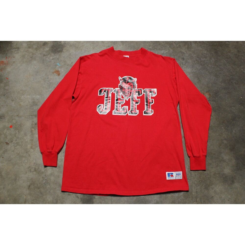 Vintage 90's USA-Made Russell Athletic Jeff Jeffersonville Devils Shirt - Large